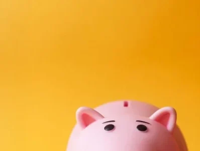 Half yellow pig on a pink background, representing how heirs access probate property funds quickly. Contact Kid Breukelen Realty Group for expert guidance.